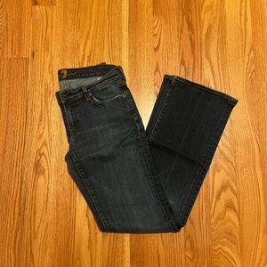7 For All Mankind Dark Blue Straight Leg Jeans